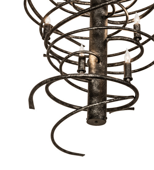 Meyda Lighting Cyclone 21" 12-Light Gunmetal Chandelier