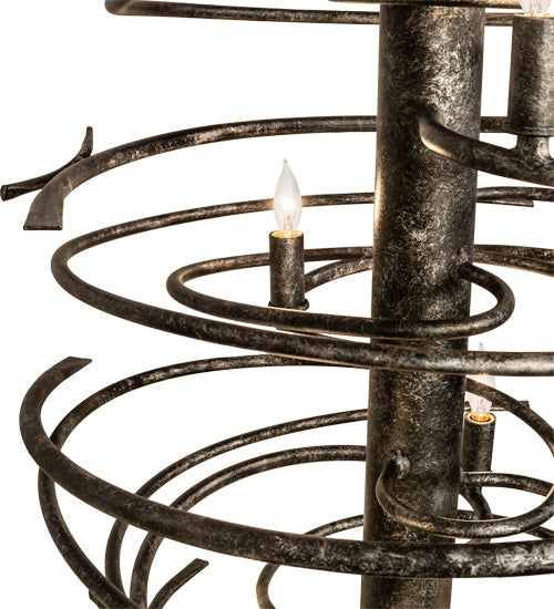 Meyda Lighting Cyclone 21" 12-Light Gunmetal Chandelier