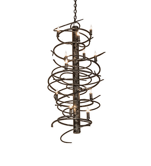 Meyda Lighting Cyclone 21" 12-Light Gunmetal Chandelier