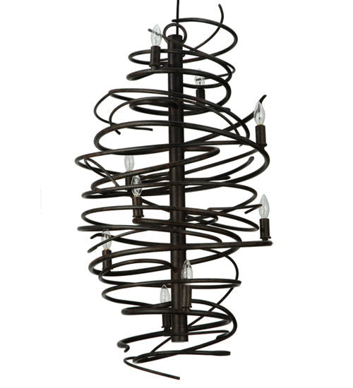 Meyda Lighting Cyclone 21" 9-Light Coffee Bean Chandelier