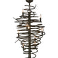 Meyda Lighting Cyclone 21" 9-Light Timeless Bronze Chandelier With Faux Candlelight