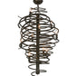 Meyda Lighting Cyclone 21" 9-Light Timeless Bronze Chandelier With Faux Candlelight