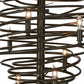 Meyda Lighting Cyclone 21" 9-Light Timeless Bronze Chandelier With Faux Candlelight