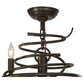 Meyda Lighting Cyclone 21" 9-Light Timeless Bronze Chandelier With Faux Candlelight