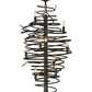 Meyda Lighting Cyclone 21" 9-Light Timeless Bronze Chandelier With Faux Candlelight