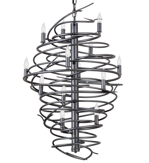 Meyda Lighting Cyclone 24" 13-Light Pewter Chandelier