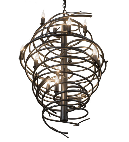 Meyda Lighting Cyclone 24" 13-Light Pewter Chandelier