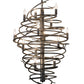 Meyda Lighting Cyclone 24" 13-Light Pewter Chandelier