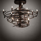 Meyda Lighting Cyclone 36" 15-Light Mahogany Bronze Chandelier