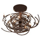 Meyda Lighting Cyclone 36" 15-Light Mahogany Bronze Chandelier