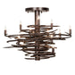 Meyda Lighting Cyclone 36" 15-Light Mahogany Bronze Chandelier