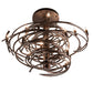 Meyda Lighting Cyclone 36" 15-Light Mahogany Bronze Chandelier