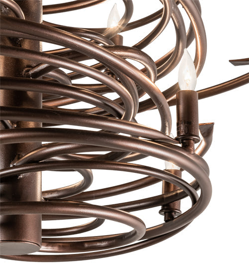 Meyda Lighting Cyclone 36" 15-Light Mahogany Bronze Chandelier