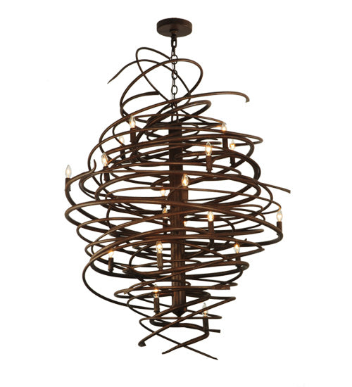 Meyda Lighting Cyclone 36" 18-Light Antique Rust Chandelier