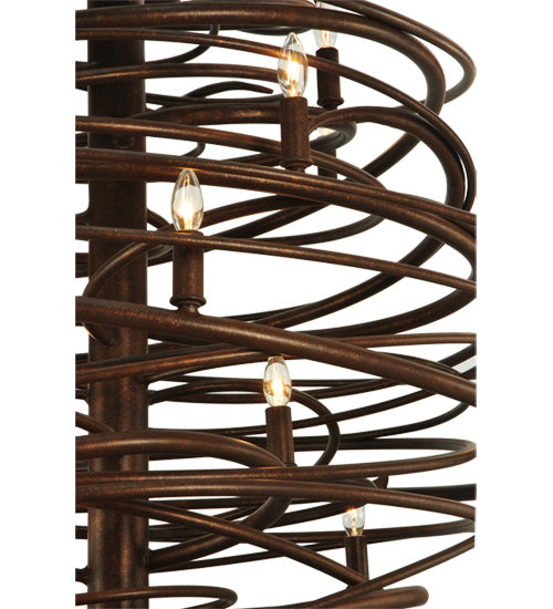 Meyda Lighting Cyclone 36" 18-Light Antique Rust Chandelier