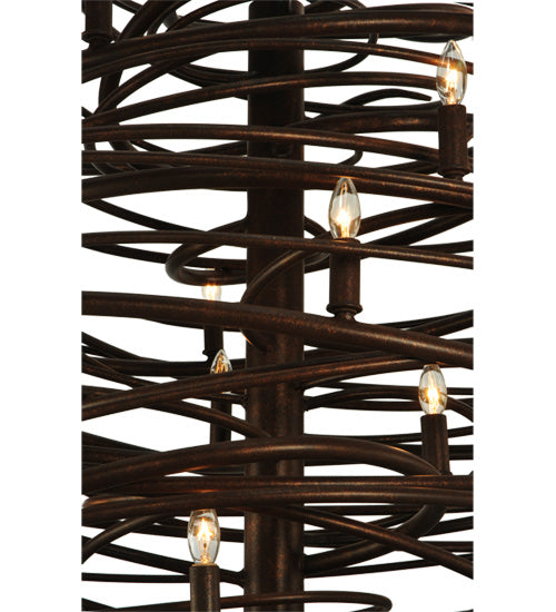 Meyda Lighting Cyclone 36" 18-Light Antique Rust Chandelier
