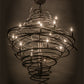 Meyda Lighting Cyclone 36" 18-Light Pewter Chandelier With Faux Candlelight