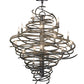 Meyda Lighting Cyclone 36" 18-Light Pewter Chandelier With Faux Candlelight