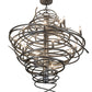 Meyda Lighting Cyclone 36" 18-Light Pewter Chandelier With Faux Candlelight