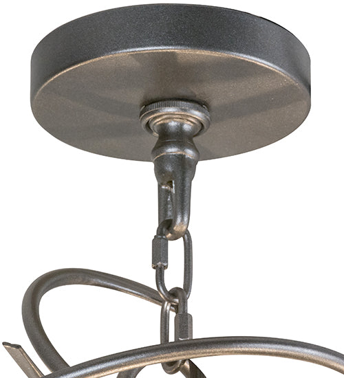 Meyda Lighting Cyclone 36" 18-Light Pewter Chandelier With Faux Candlelight