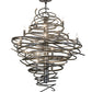 Meyda Lighting Cyclone 36" 18-Light Pewter Chandelier With Faux Candlelight