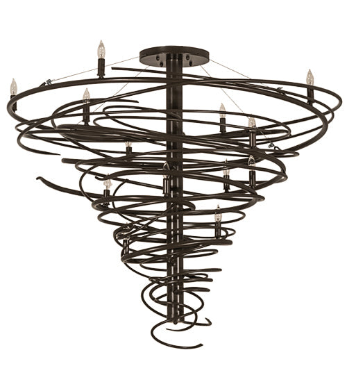 Meyda Lighting Cyclone 48" 14-Light Timeless Bronze Chandelier
