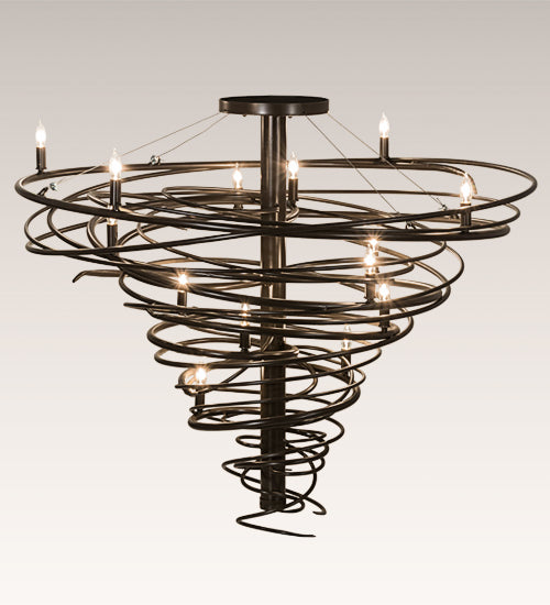Meyda Lighting Cyclone 48" 14-Light Timeless Bronze Chandelier
