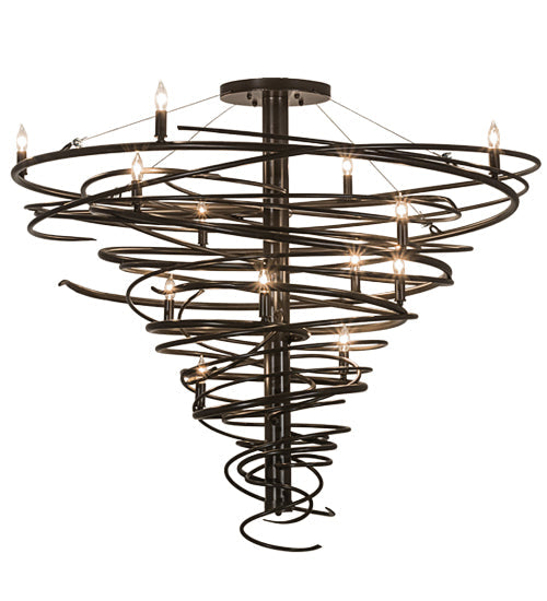 Meyda Lighting Cyclone 48" 14-Light Timeless Bronze Chandelier