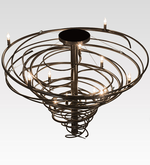Meyda Lighting Cyclone 48" 14-Light Timeless Bronze Chandelier