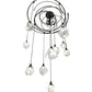 Meyda Lighting Cyclone 55" 10-Light Solar Black Cascading Pendant Light With Clear Shade Glass