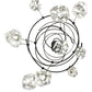 Meyda Lighting Cyclone 55" 10-Light Solar Black Cascading Pendant Light With Clear Shade Glass