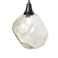 Meyda Lighting Cyclone 55" 10-Light Solar Black Cascading Pendant Light With Clear Shade Glass