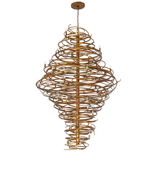 Meyda Lighting Cyclone 60" 36-Light Gilded Gold Chandelier
