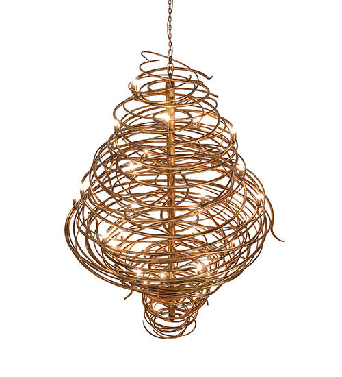Meyda Lighting Cyclone 60" 36-Light Gilded Gold Chandelier