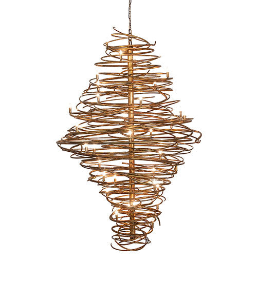 Meyda Lighting Cyclone 60" 36-Light Gilded Gold Chandelier