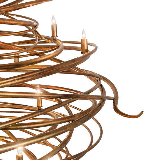 Meyda Lighting Cyclone 60" 36-Light Gilded Gold Chandelier