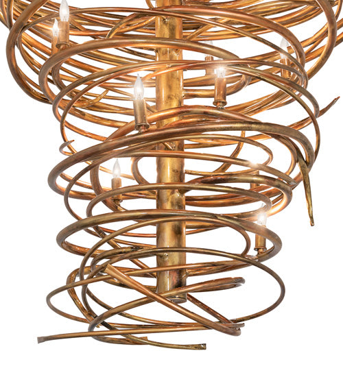 Meyda Lighting Cyclone 60" 36-Light Gilded Gold Chandelier