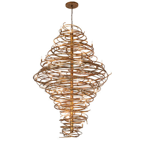 Meyda Lighting Cyclone 60" 36-Light Gilded Gold Chandelier
