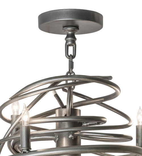 Meyda Lighting Cyclone 60" 36-Light Pewter Chandelier