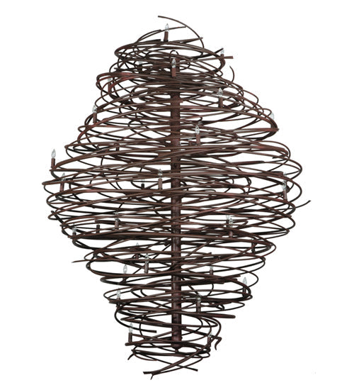 Meyda Lighting Cyclone 62" 36-Light Cafe Noir Rust Chandelier