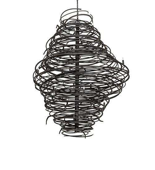 Meyda Lighting Cyclone 64" 36-Light Old Wrought Iron Chandelier