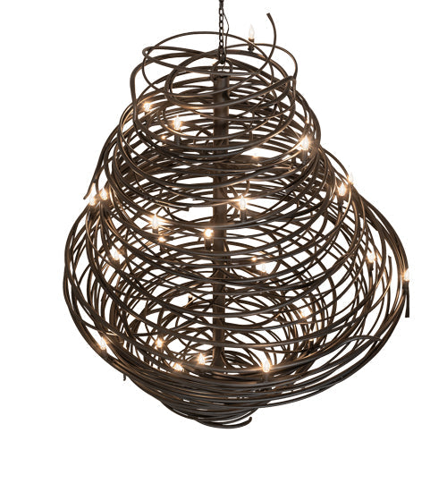 Meyda Lighting Cyclone 64" 36-Light Old Wrought Iron Chandelier
