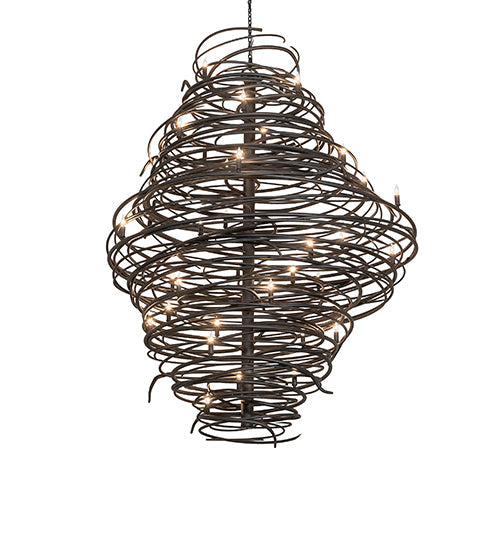 Meyda Lighting Cyclone 64" 36-Light Old Wrought Iron Chandelier