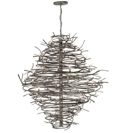 Meyda Lighting Cyclone 65" 36-Light Pewter Chandelier