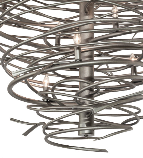 Meyda Lighting Cyclone 65" 36-Light Pewter Chandelier