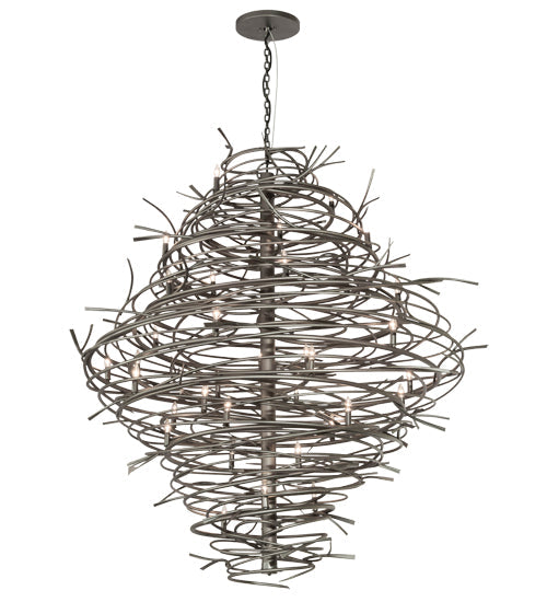 Meyda Lighting Cyclone 65" 36-Light Pewter Chandelier