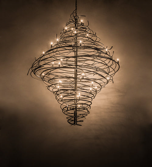 Meyda Lighting Cyclone 72" 36-Light Cosmic Silver Vein Chandelier