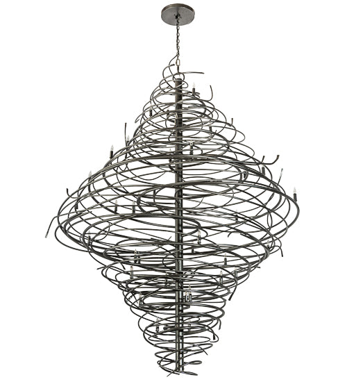 Meyda Lighting Cyclone 72" 36-Light Cosmic Silver Vein Chandelier