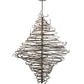 Meyda Lighting Cyclone 72" 36-Light Cosmic Silver Vein Chandelier