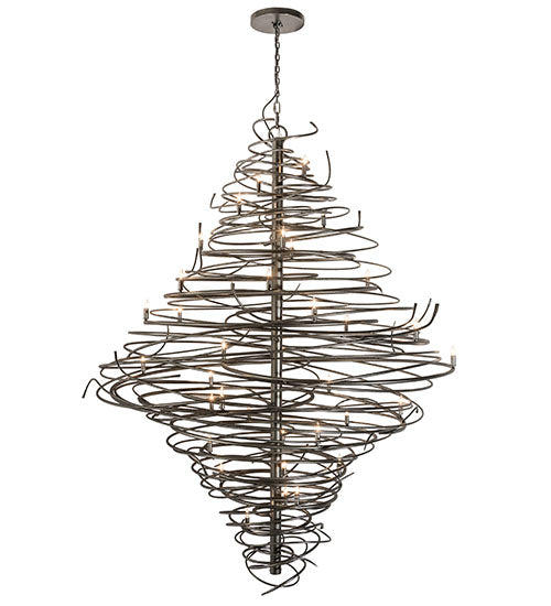 Meyda Lighting Cyclone 72" 36-Light Cosmic Silver Vein Chandelier